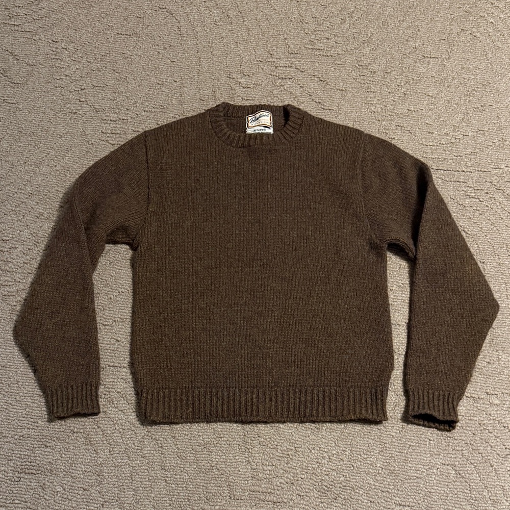 Vintage 60s Men's Brentwood Brown Wool Sweater